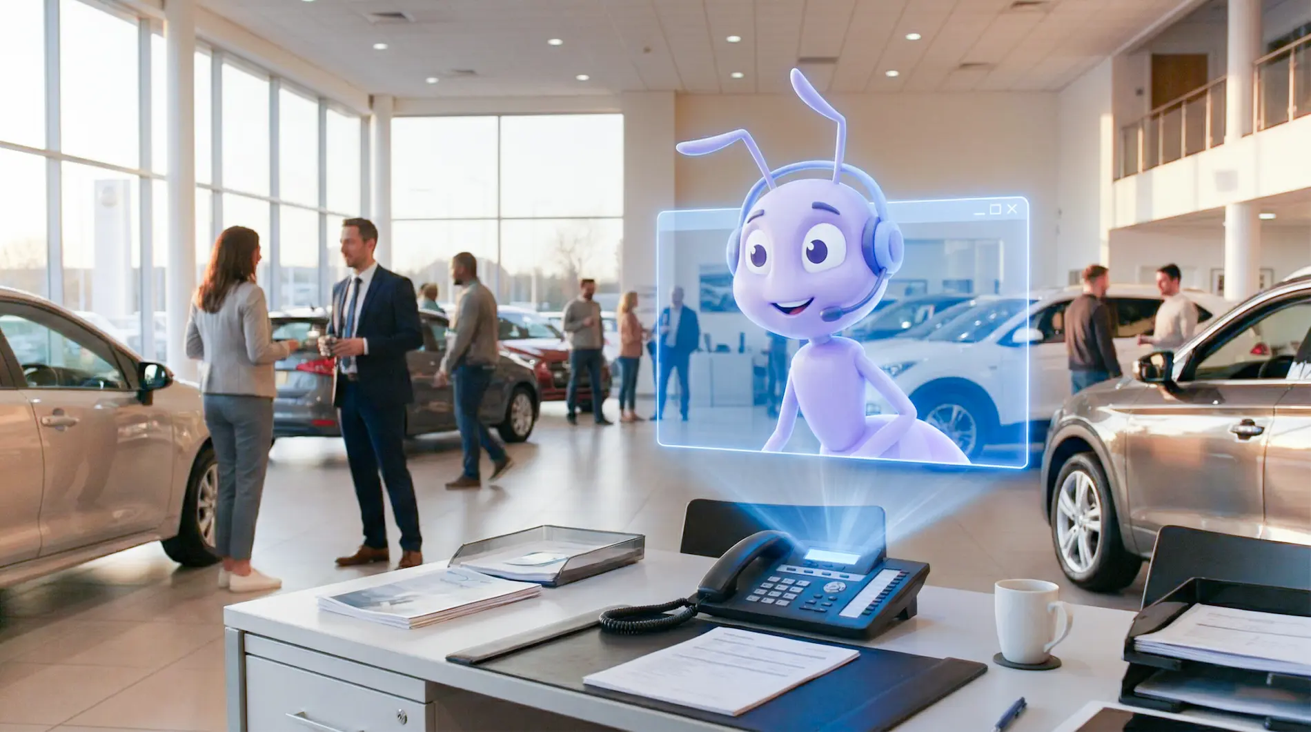 Autohändler mit blueants KI Lösungen Smarter Empfang